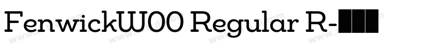 FenwickW00 Regular R字体转换